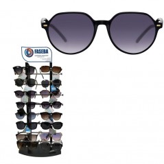 FASEBA Gafas de sol casual redondas unisex montura plástico 07224