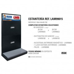 LAMPA Expositor estantería mediano cabecera plana 144X100X50 CM LAM99015