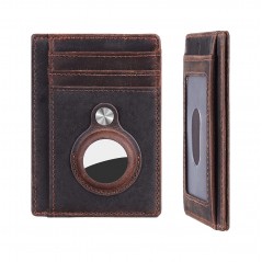 TUDETIC Card Holder Wallet with AirTag - Keep your valuables safe and located TUD-WAT-NEGRVAR