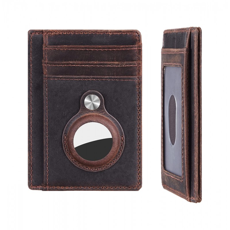 TUDETIC Card Holder Wallet with AirTag - Keep your valuables safe and located TUD-WAT-NEGRVAR