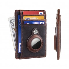 TUDETIC Card Holder Wallet with AirTag - Keep your valuables safe and located TUD-WAT-NEGRVAR