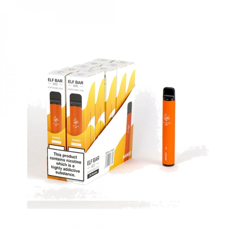 VARIOS Elfbar mango flavor 600 puffs vape 20 MG 10U (10UD) 07281